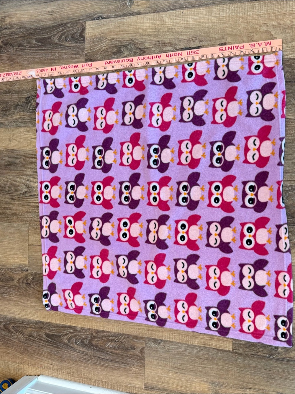 Safety 1st Owl Baby Blanket Purple Pink Fleece Security Lovey